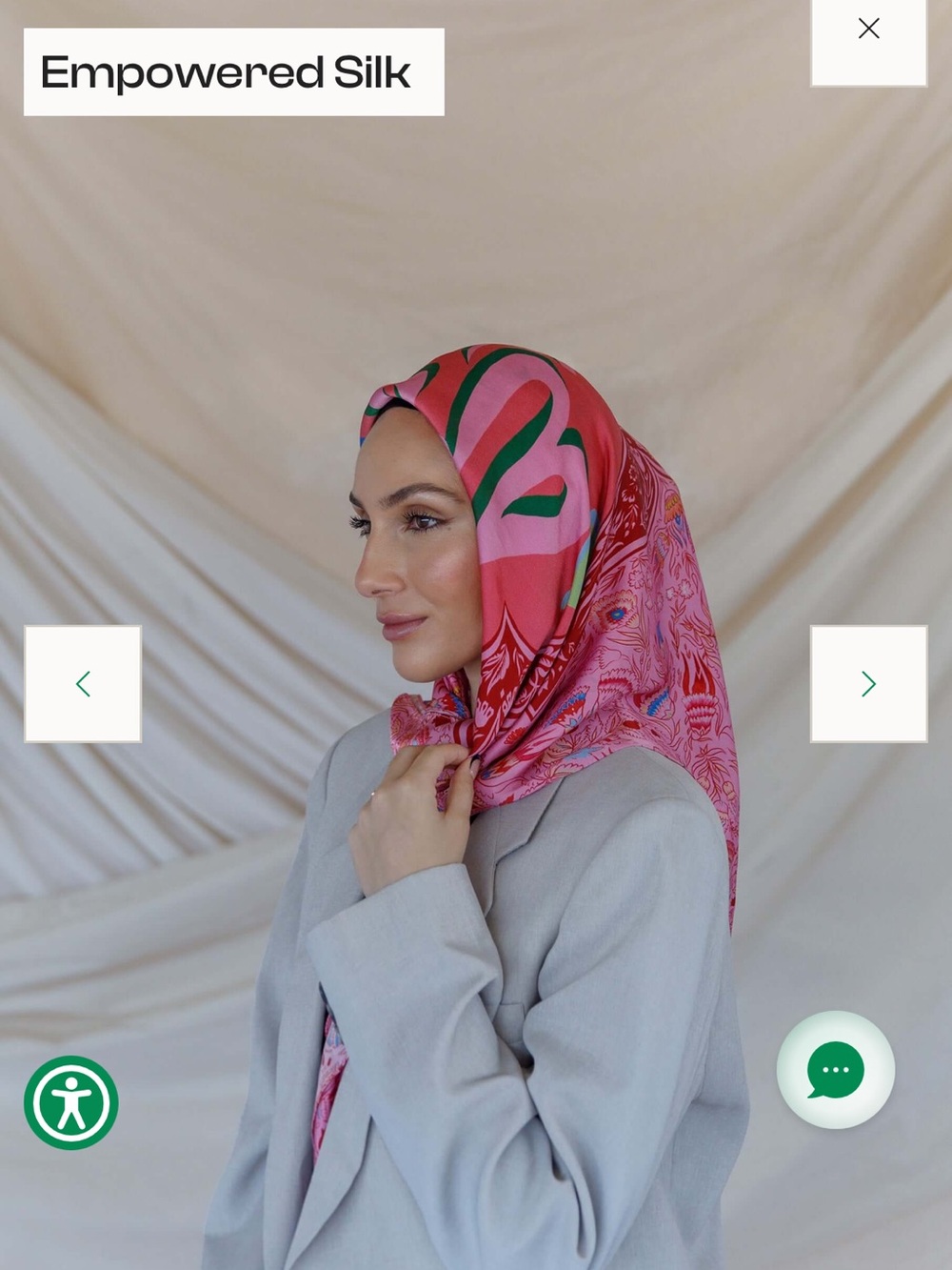 Empowered Silk Headscarf by Vela